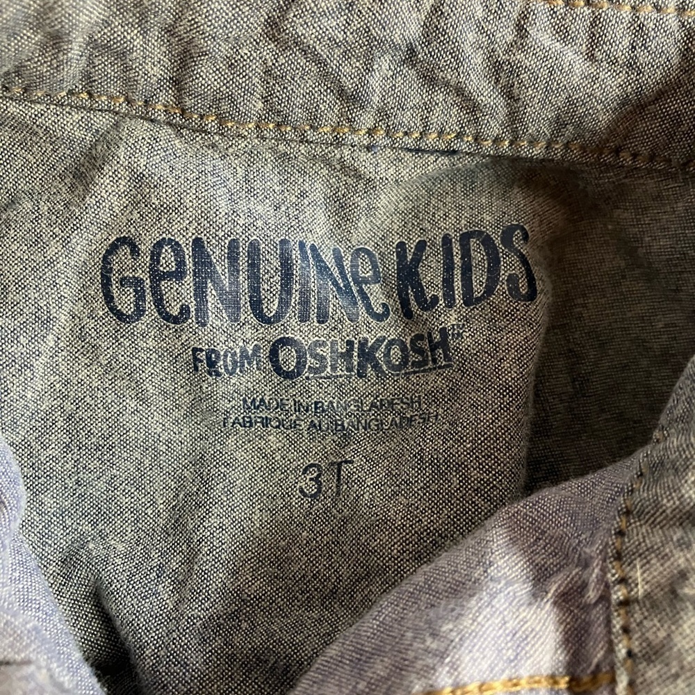 Genuine Kids Button Down Shirt Set - Blue, Gray, Brown - Picture 3 of 12